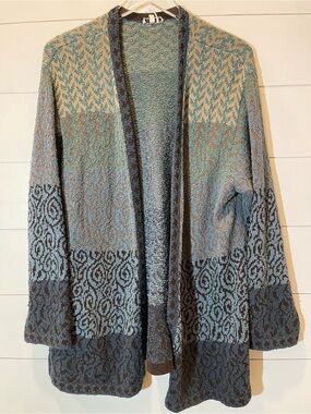 Peruvian Connection Open Front Patterned Cardigan Women’s Size XL